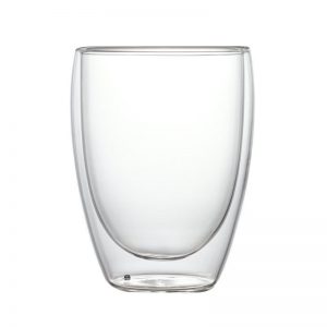 Free Sample Handmade High Double Wall Insulated clear Coffee Mug Glass