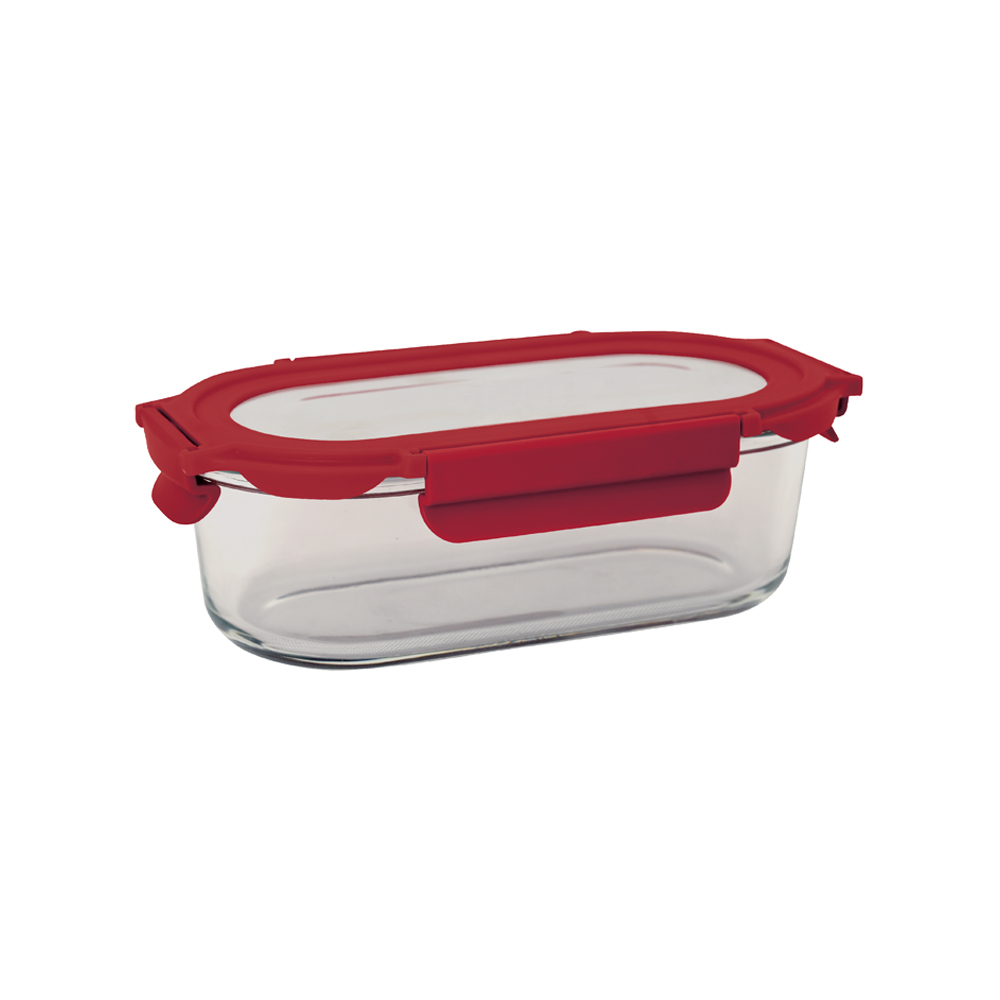 Free Sample High Borosilicate Meal Prep Glass Food Storage Container with Stainless Steel Lid