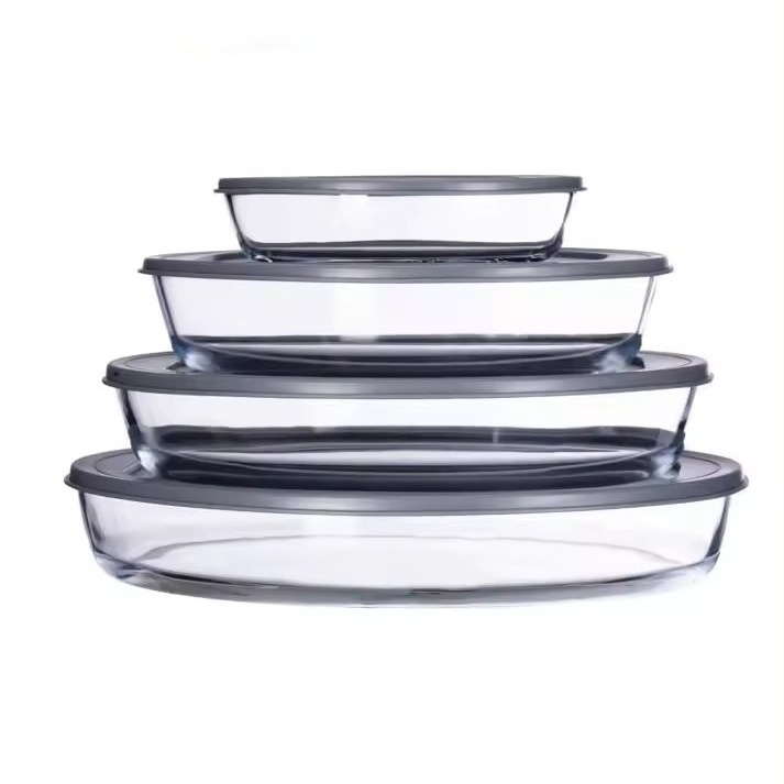 Professional Manufacture Microwave Oven Safe Oval Baking Dish Oval Glass Bakeware