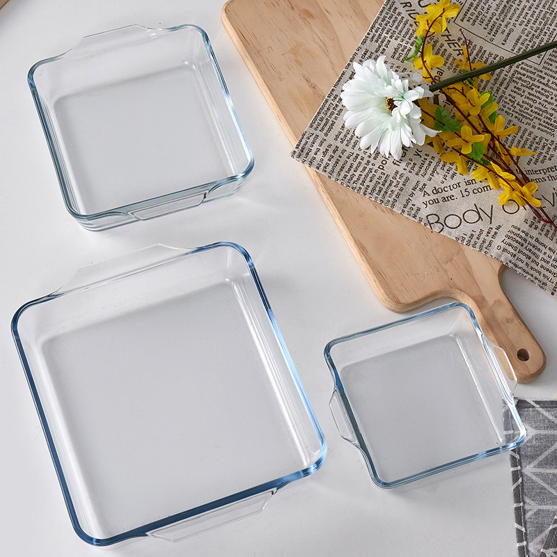 High borosilicate Square Glass Oven Baking Dish Glass Baking Pan