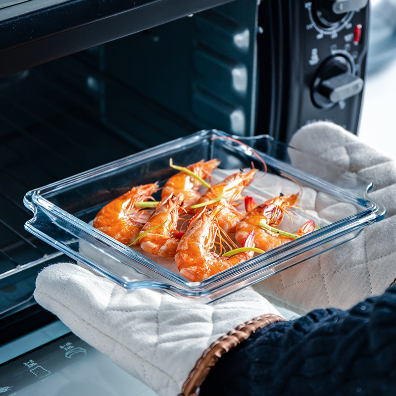Fridge-to-Oven Square High borosilicate Glass Casserole Dish