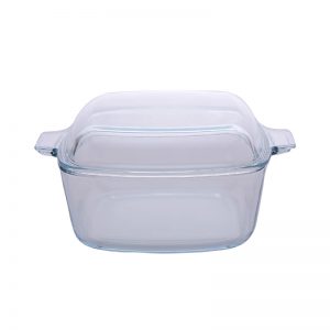 High-temperature-resistant glass bowls with lids, suitable for use in microwave ovens and ovens, glass pots for home use, and soup pots