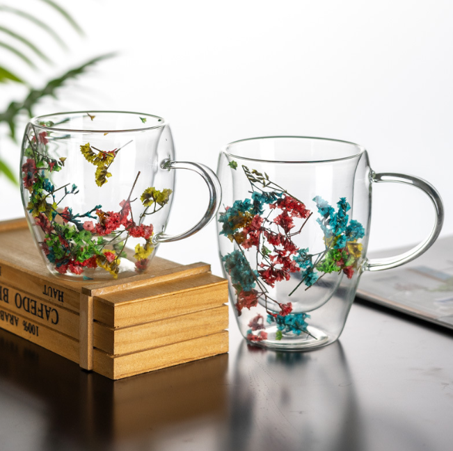 Double-Wall Glass Coffee, Tumbler, Heat Resistant, Cold and Heat Retention, Double-Wall Construction, Coffee Cup, Microwave Safe - Image 3