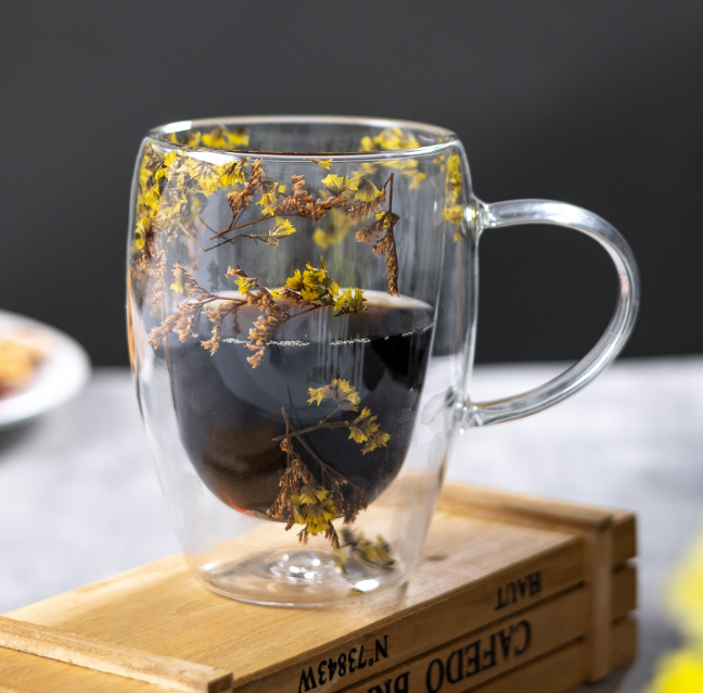 Double-Wall Glass Coffee, Tumbler, Heat Resistant, Cold and Heat Retention, Double-Wall Construction, Coffee Cup, Microwave Safe - Image 4