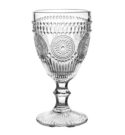 Vintage Drinking Glasses Set, Glass Cups