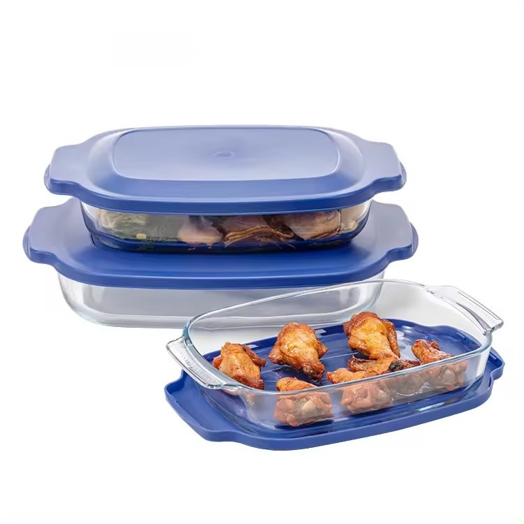 Fridge-to-Oven new design clear glass oven bake glass baking pan